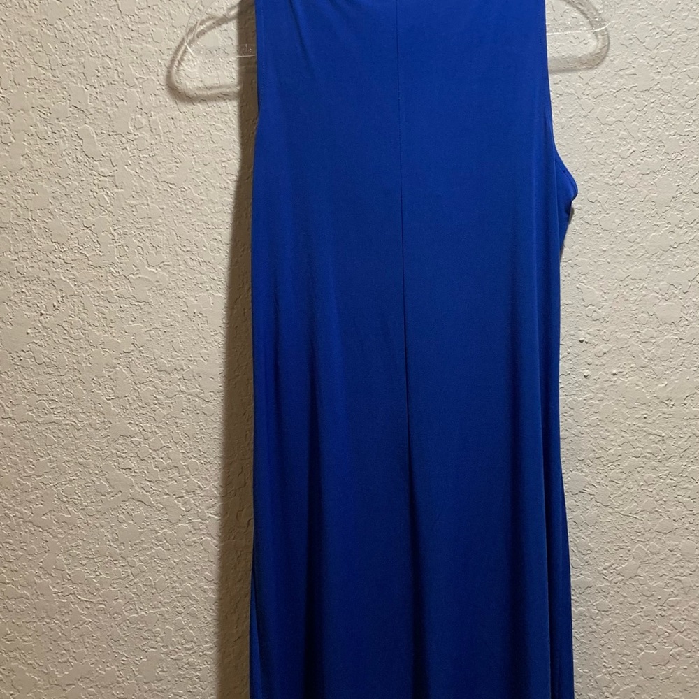 New NWT blue Michael Kors dress with leather buckle straps in size Large - Picture 3 of 5